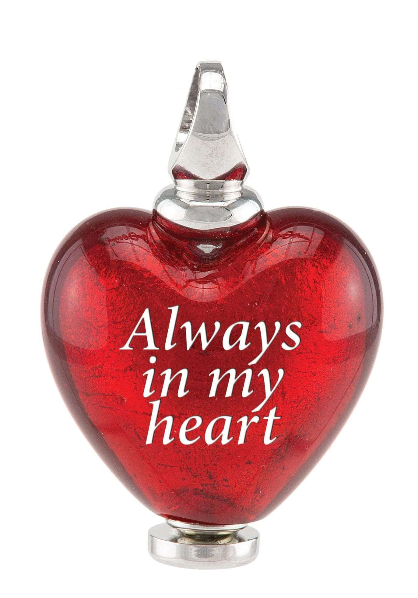 Cara Keepsakes Murano Glass Heart Urns Murano Glass Heart Urn - July