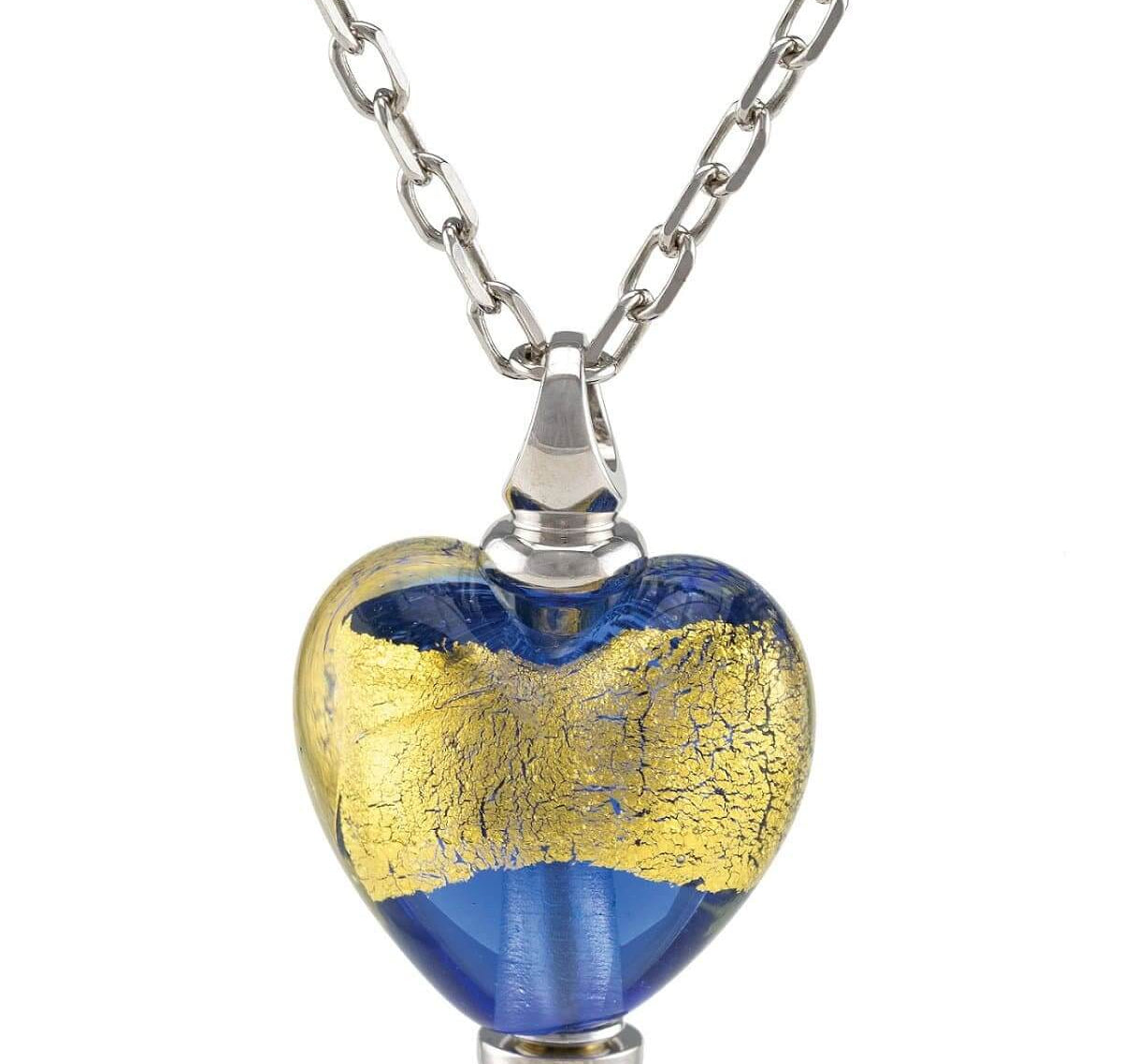 Cara Keepsakes Murano Glass Heart Urn - 'Wrapped in Glory'