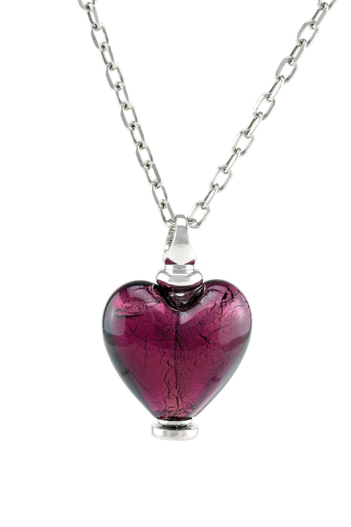 Cara Keepsakes Murano Glass Heart Urn - February