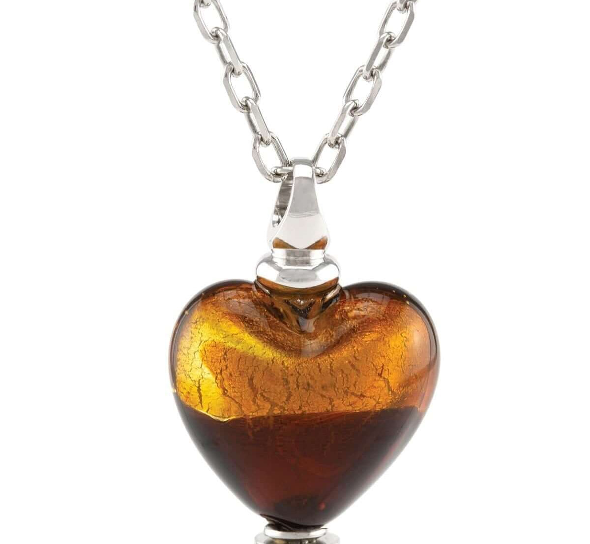 Cara Keepsakes Murano Glass Heart Urn - 'Sweet Promise'