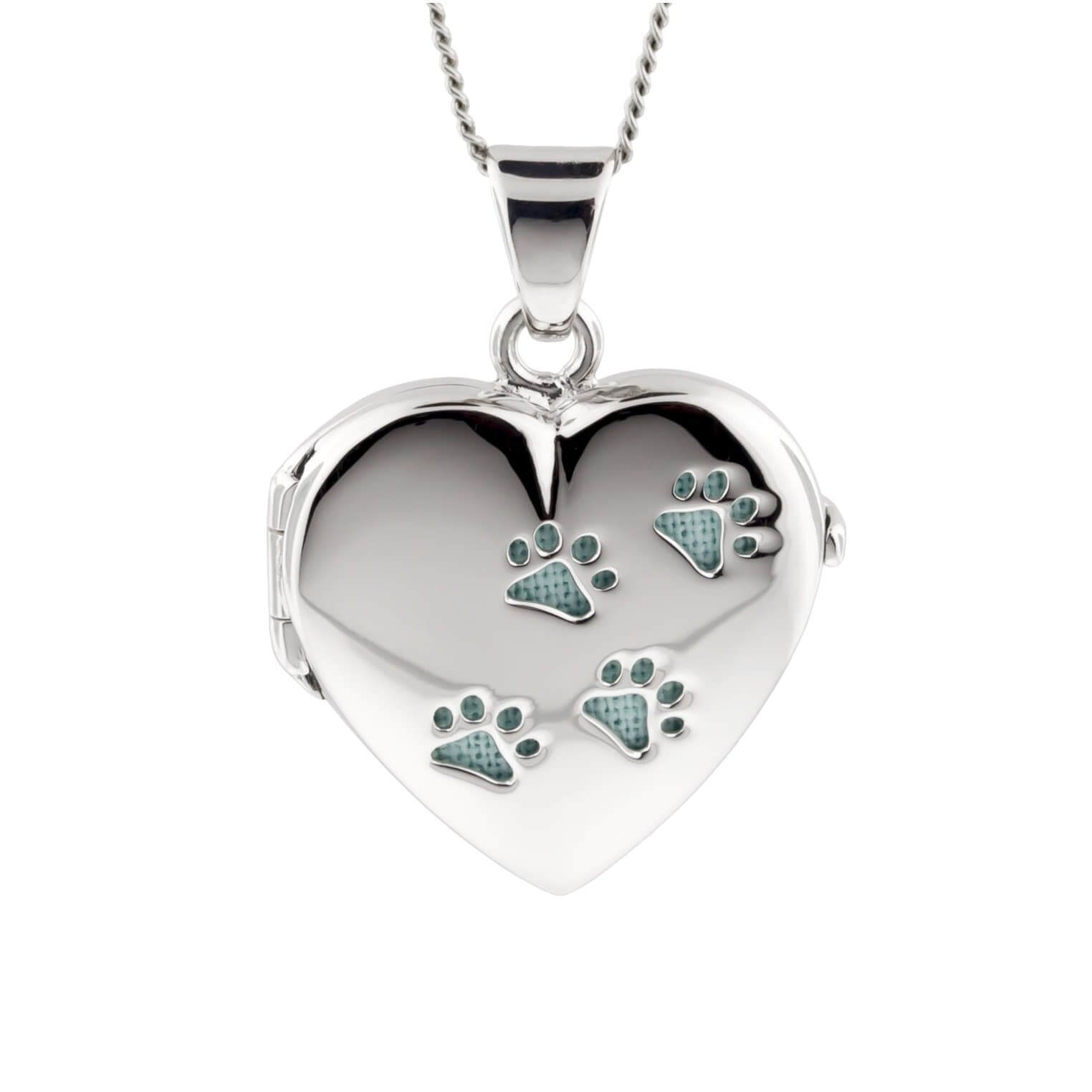 Pet Paw Print and Heart Necklaces