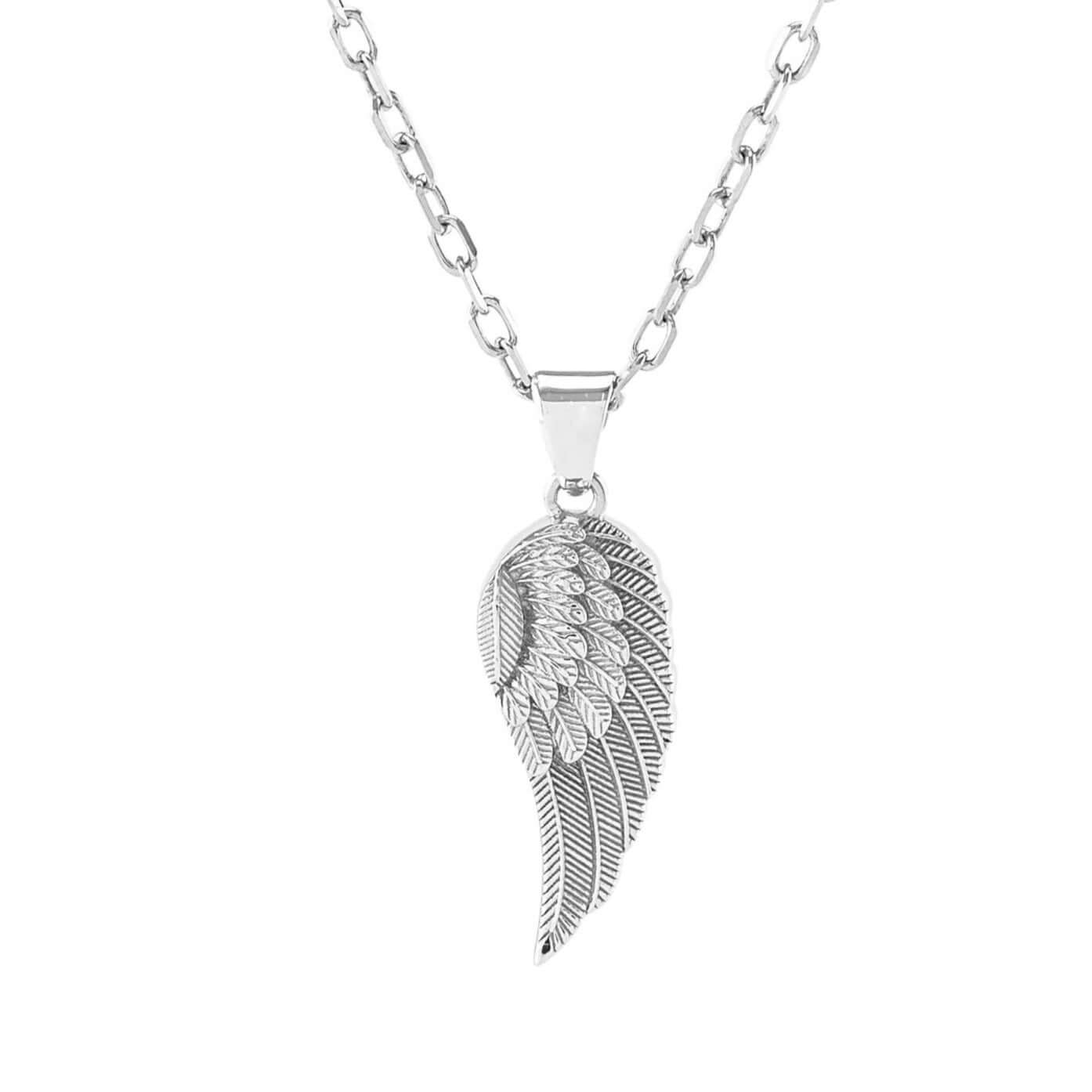 Guardian Angel Wings Necklace, Sterling Silver