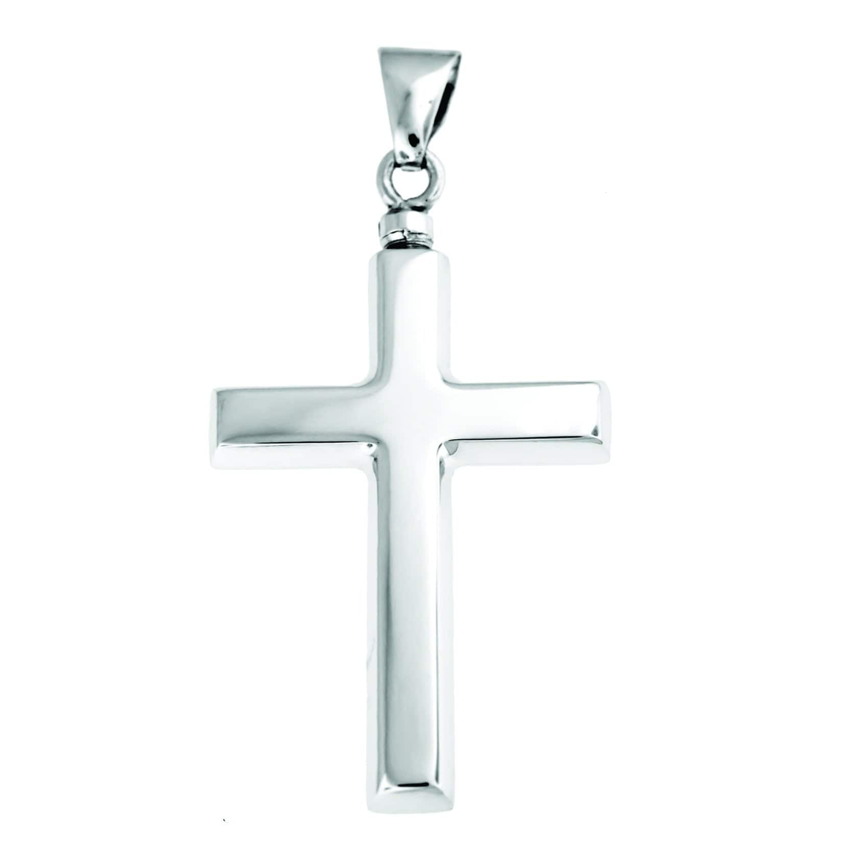 Cara Keepsakes Silver Pendant Urns Cross Pendant Urn