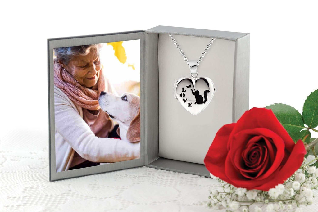 Cara Keepsakes Silver Locket Urns Cat Locket Urn