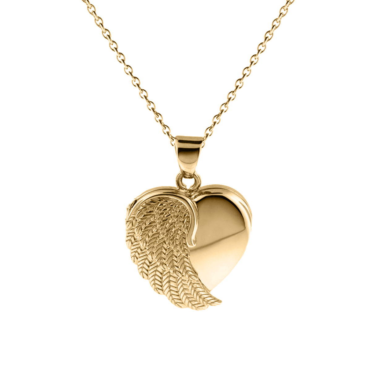 10K Gold Angel Wing Locket Urn - Heartfelt Keepsake