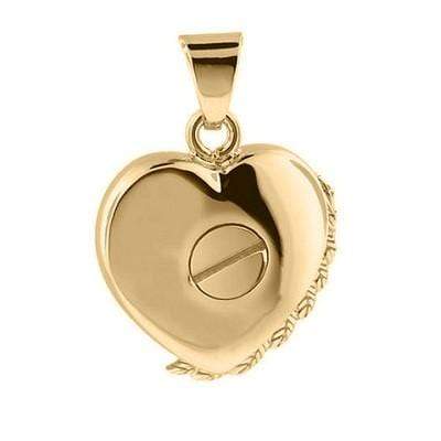 10K Gold Angel Wing Urn Pendant | Holds Ashes & Engraving