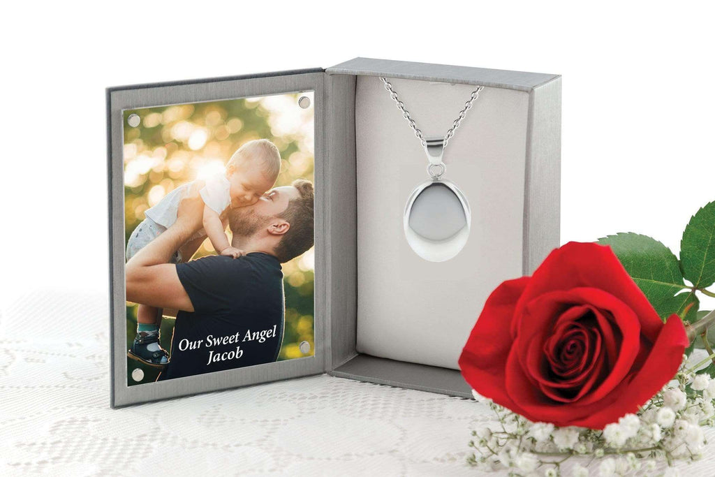 Cara Keepsakes Silver Pendant Urns 'I Used To Be His Angel' Pendant Urn